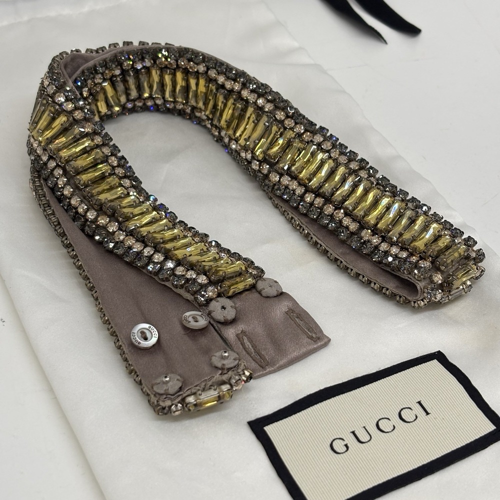 Authentic NEW Gucci Silk Jewelry Belt Size M